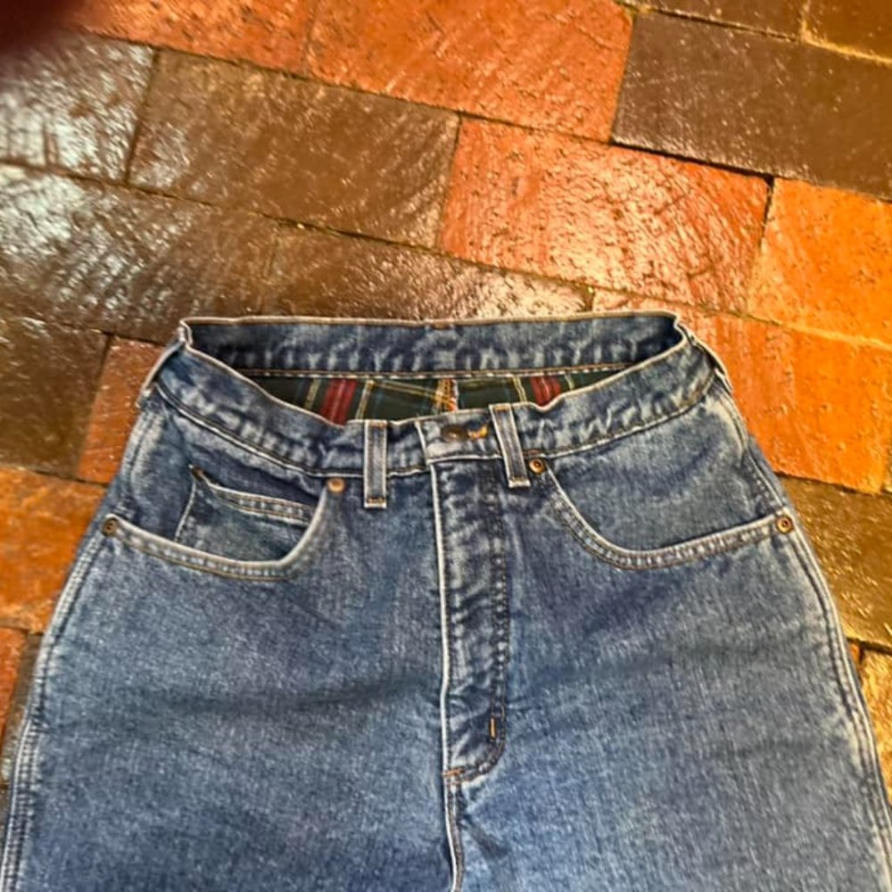 Land's End flannel lined jeans size 8 X 29 inseam.